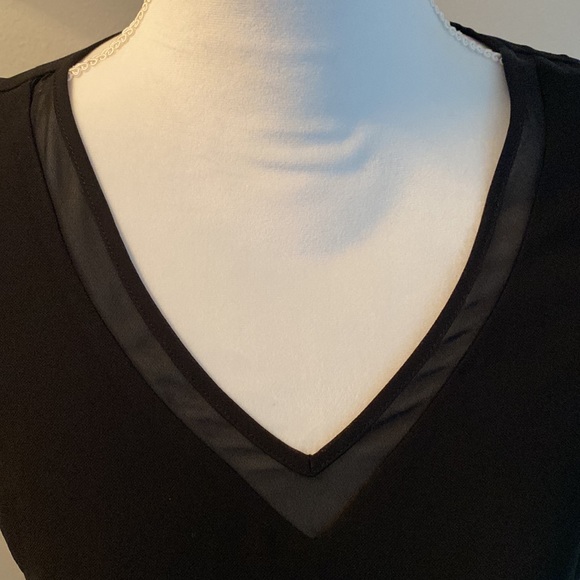 WHBM Sleek long black sleeveless dress - Picture 2 of 10